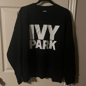 IVY PARK Black & White Logo Crewneck Sweatshirt